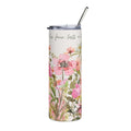 Pink Watercolor Wildflowers Stainless Steel Tumbler | 20oz