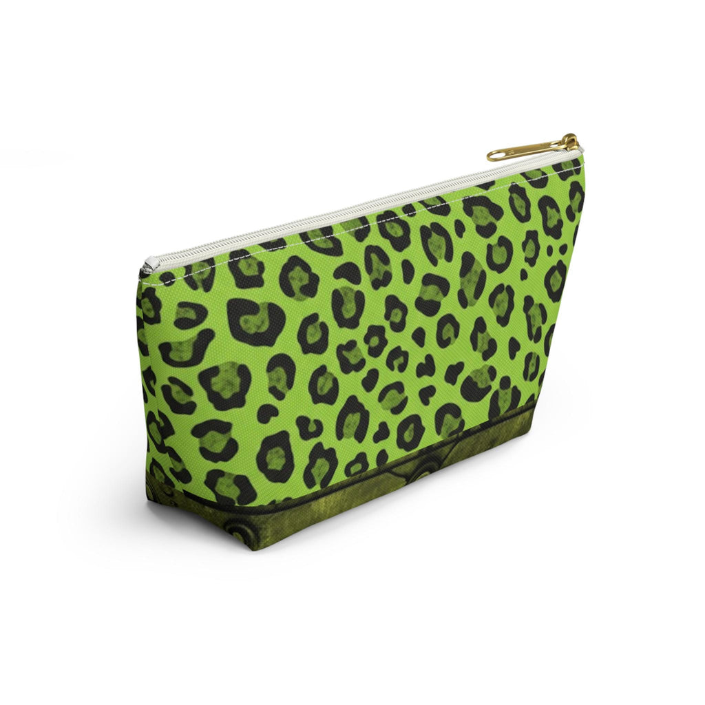 Acid Green Leopard Print Pouch • Bold Zipper Bag