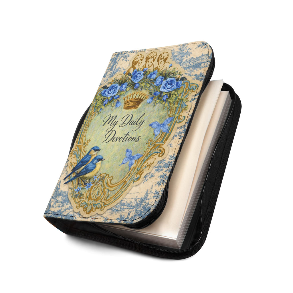 Daily Devotions Toile Bible Cover | Zippered Missal Cover with Handle