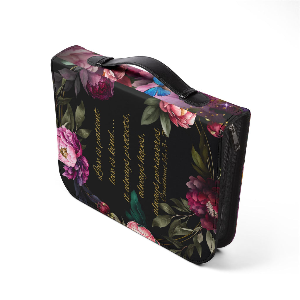 Marian Illustration Bible Cover | Protective Bible Case with Handle | Christian