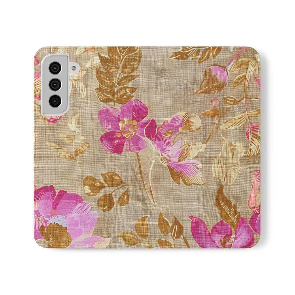 3D Floral Faux Leather Phone Wallet Case | Elegant Bookish Flip Cover with Card Slots