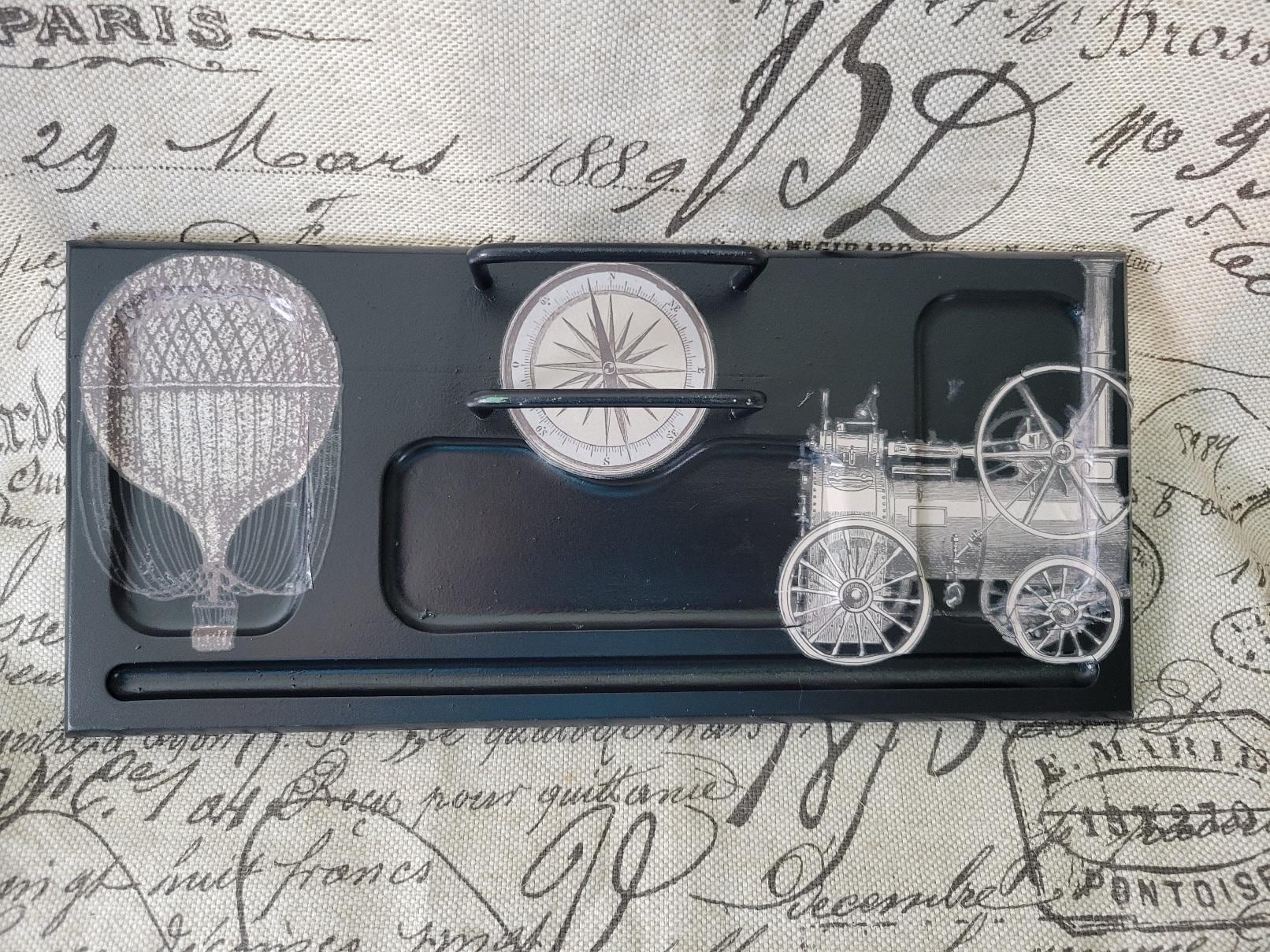 Men's Dresser Valet Wallet Coins Organizer, Jewelry tray Gift for Him, Grooms Gift,