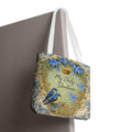 My Daily Devotions Tote Bag | Bluebird Floral Scripture Design Bible Study Accessory