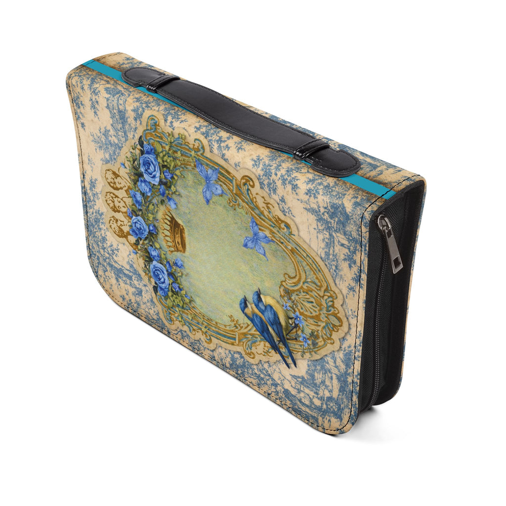 Daily Devotions Toile Bible Cover | Zippered Missal Cover with Handle