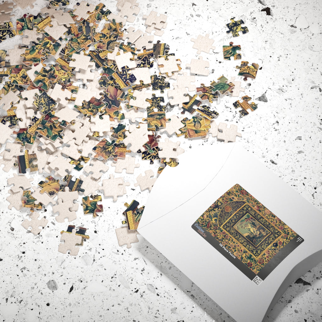 Medieval Religious Jigsaw Puzzle, Abrahams Sacrifice from The Book of Hours Puzzle 110 -520-pc Florentine Art Jigsaw