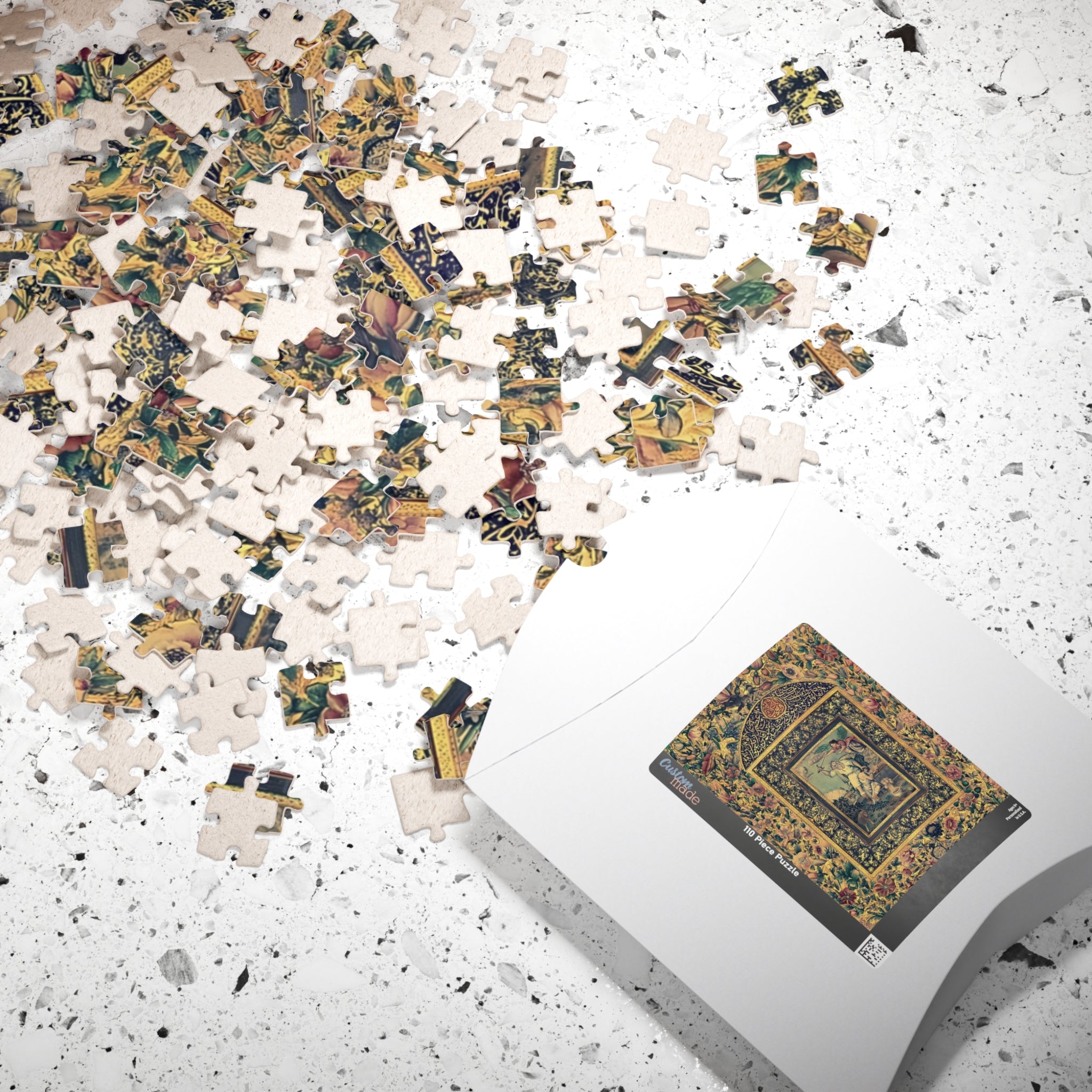 Medieval Religious Jigsaw Puzzle, Abrahams Sacrifice from The Book of Hours Puzzle 110 -520-pc Florentine Art Jigsaw