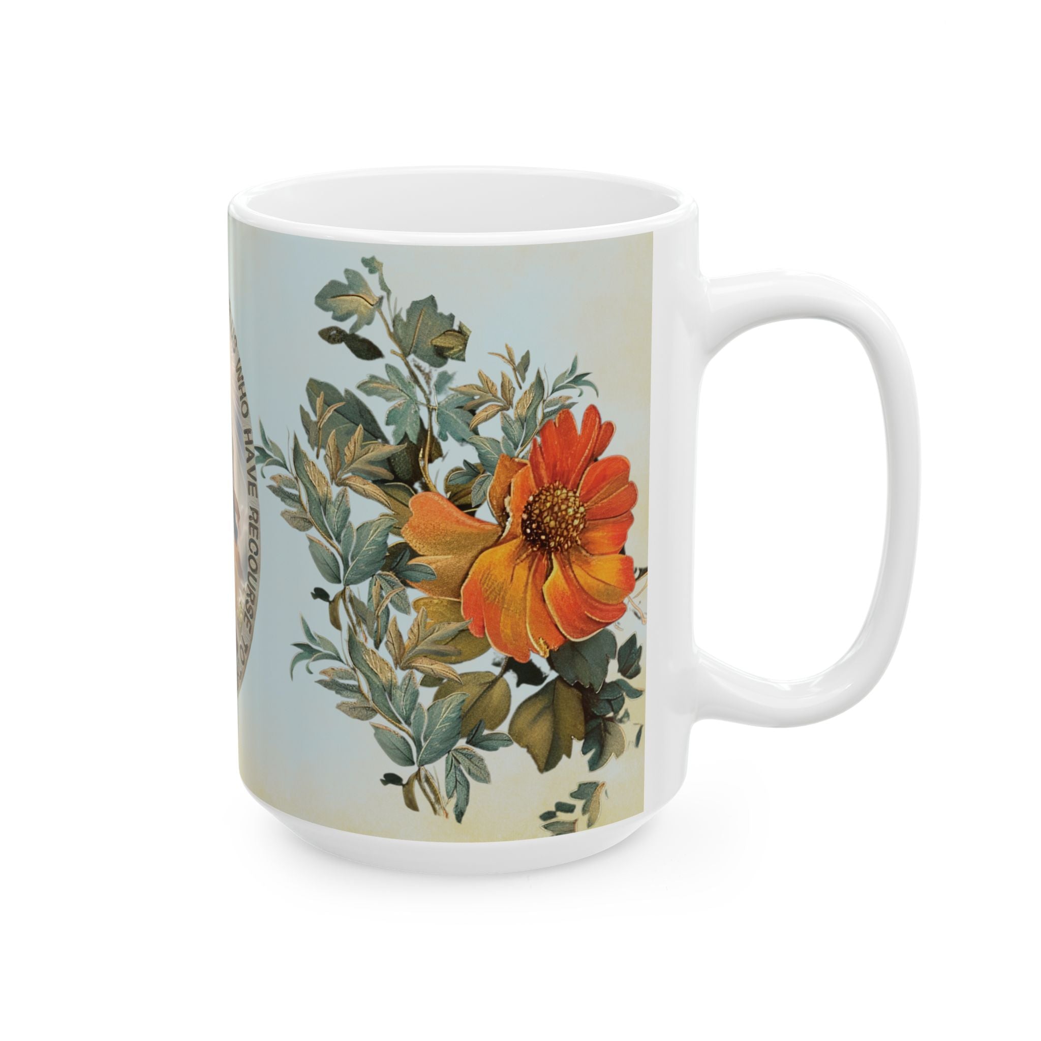 Morning Prayer Mug | Virgin Mary Teacup | Catholic Gift for Her | Religious Coffee Cup | Lightkeeper Atelier
