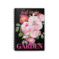 Garden Spiral Notebook | Pink Floral Ruled Journal Gift for Garden Lover | Diary Daily Devotions