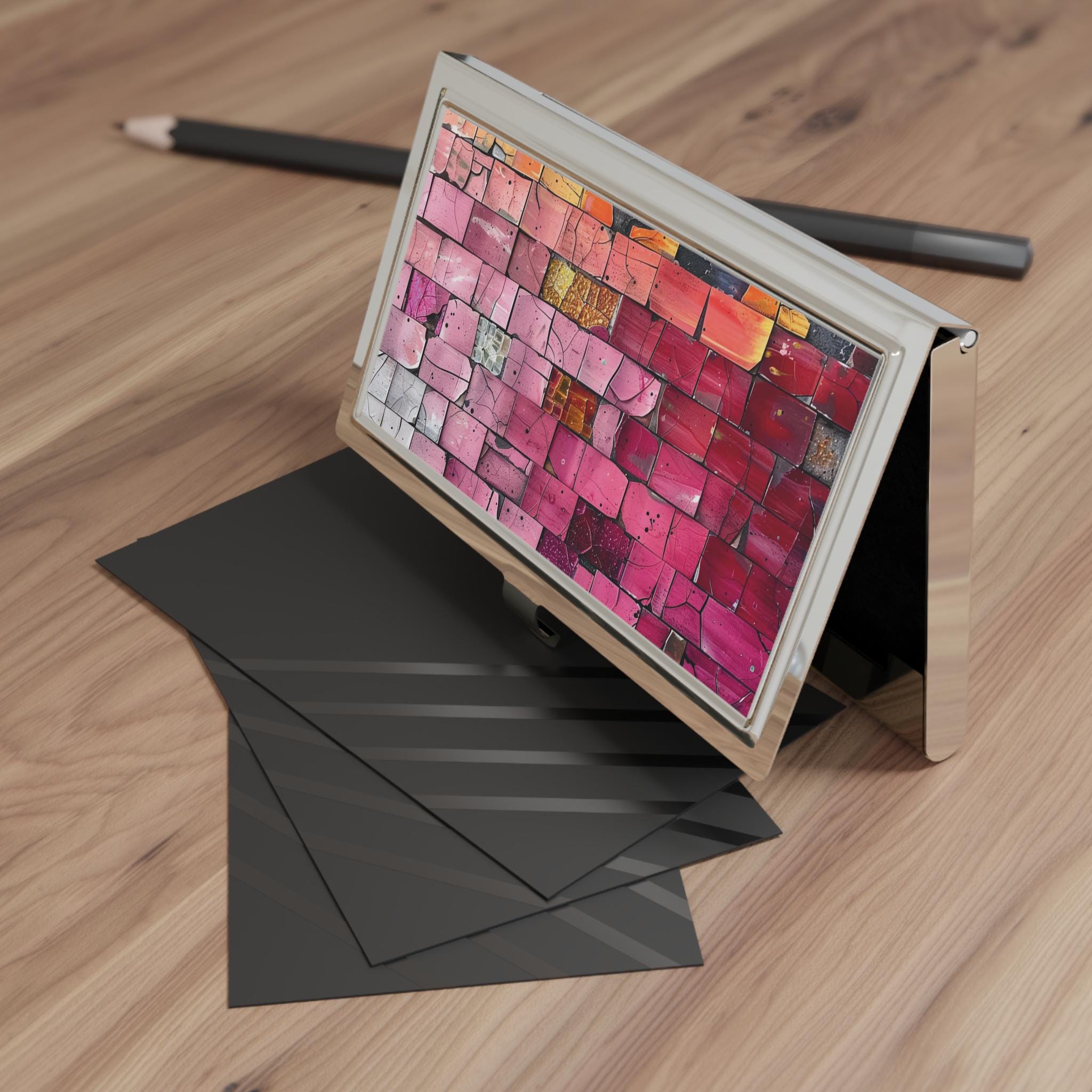 Artistic Business Card Holder | Modern Geometric Office Accessory