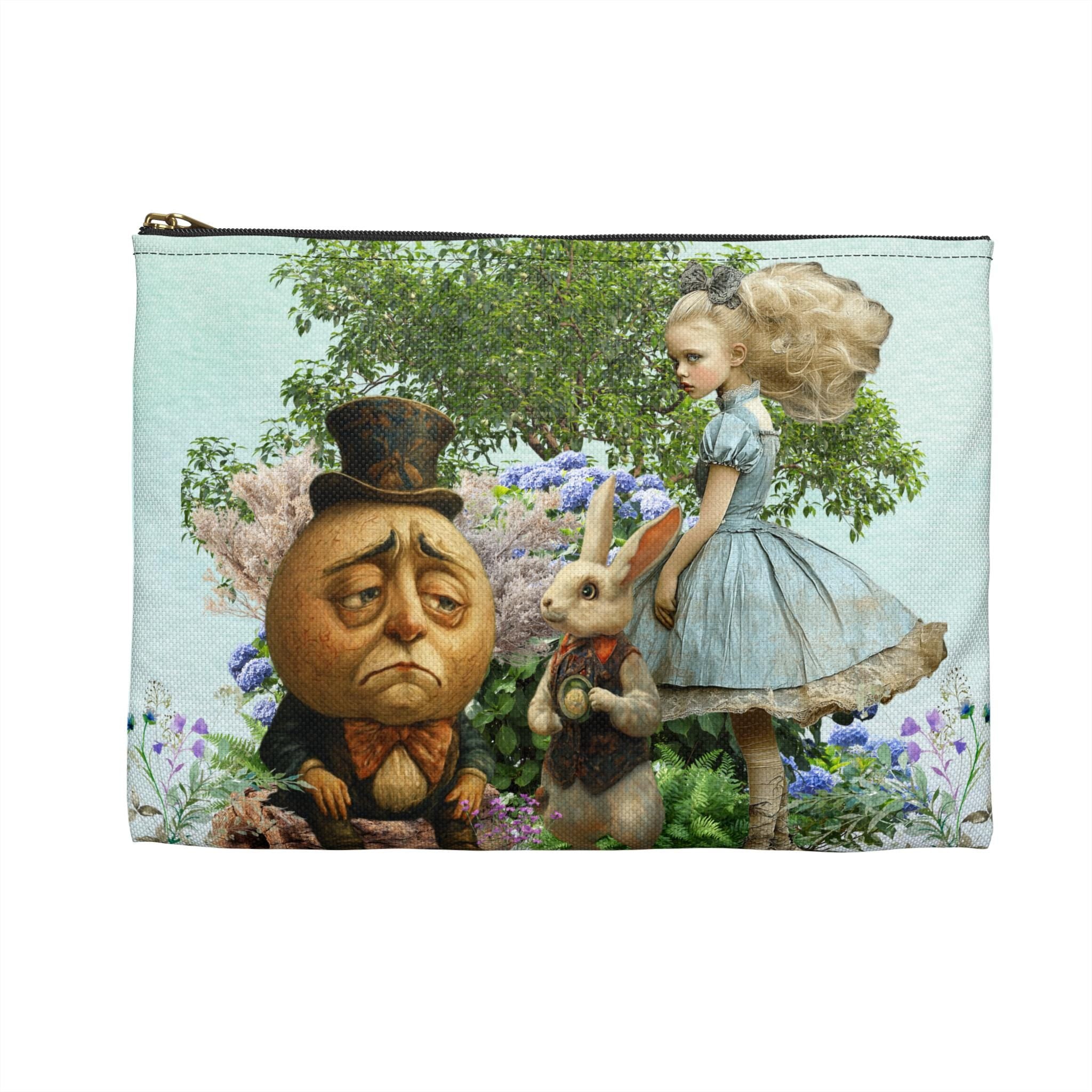 Alice & Her Wonderland Friends Accessory Pouch | Vintage Storybook Illustration