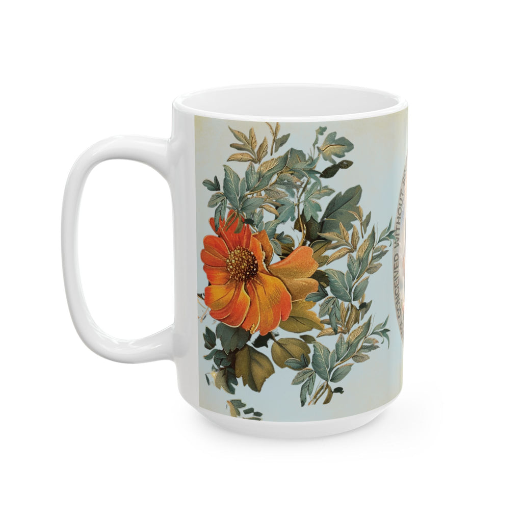 Morning Prayer Mug | Virgin Mary Teacup | Catholic Gift for Her | Religious Coffee Cup | Lightkeeper Atelier