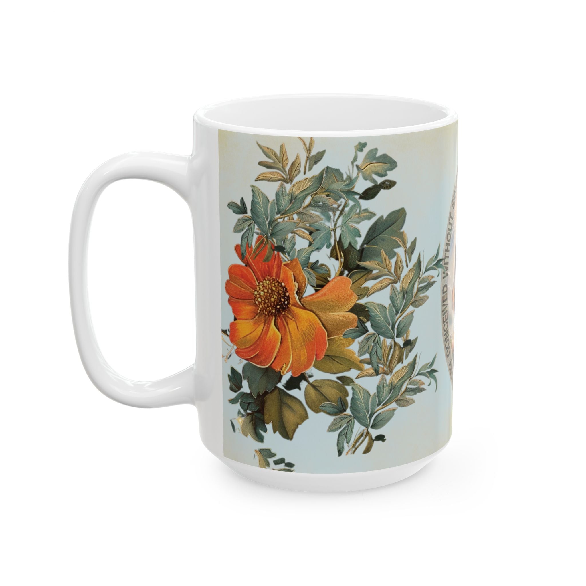 Morning Prayer Mug | Virgin Mary Teacup | Catholic Gift for Her | Religious Coffee Cup | Lightkeeper Atelier