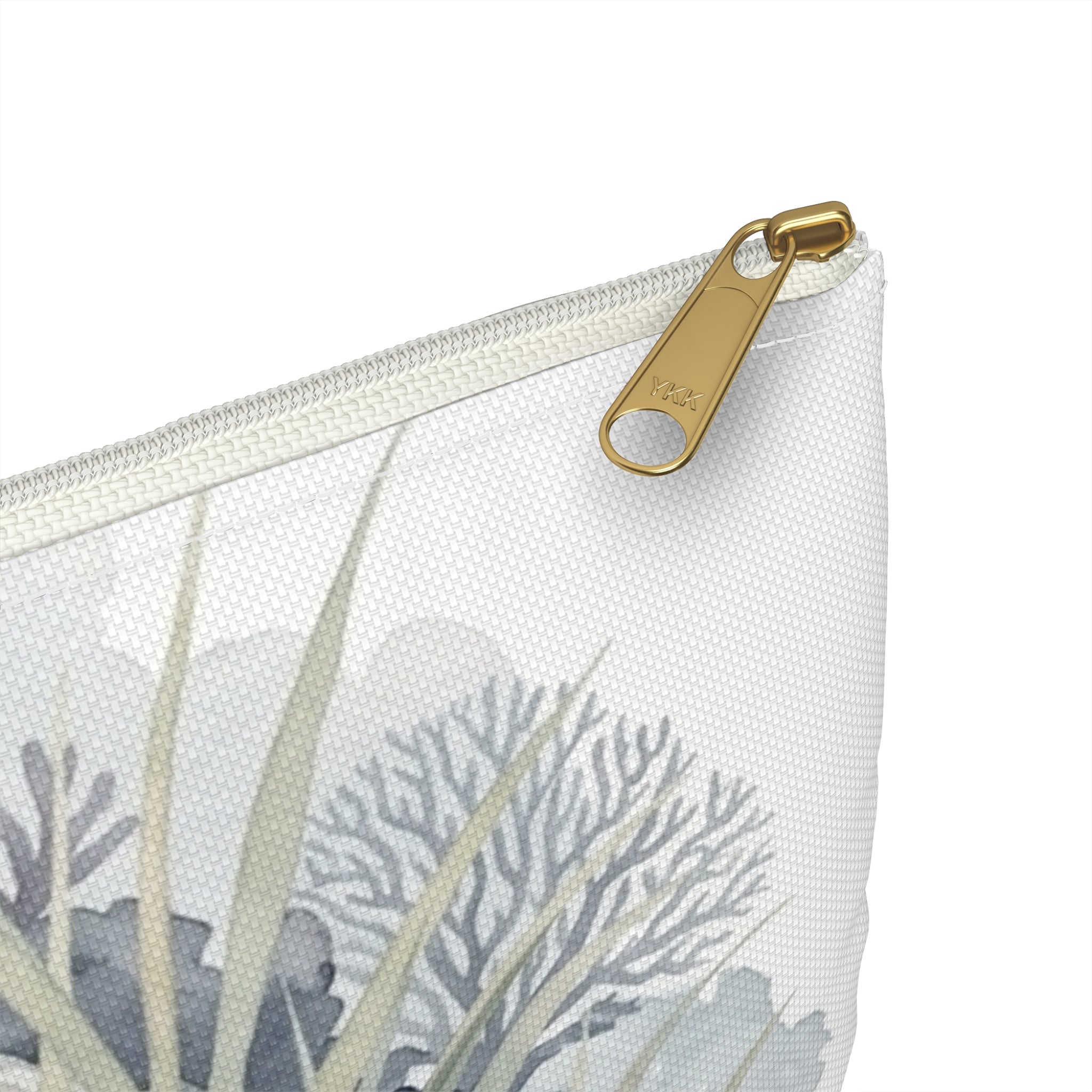 Sea Shell Collage Accessory Pouch | Beach Shell Print Coin Purse | Coastal Beach Toiletry Bag