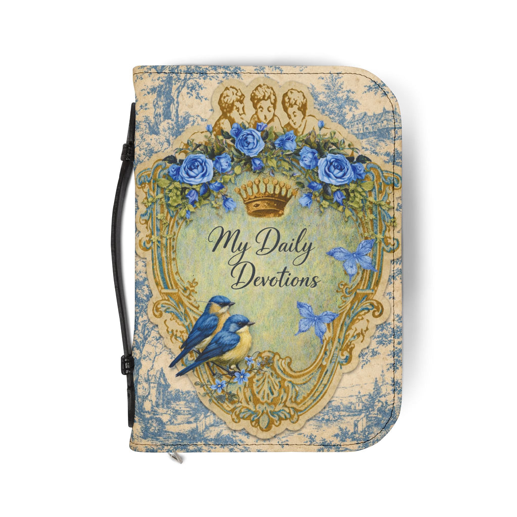 Daily Devotions Toile Bible Cover | Zippered Missal Cover with Handle