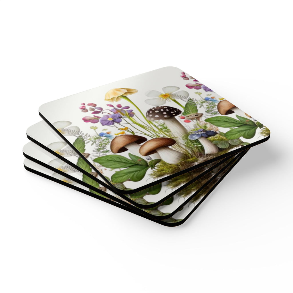 Copy of French Florals Corkwood Coaster Set | Pretty Gift for Home Decor House Warming