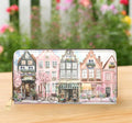 Row House Village Zipper Wallet Trendy Parisian sidewalk Clutch