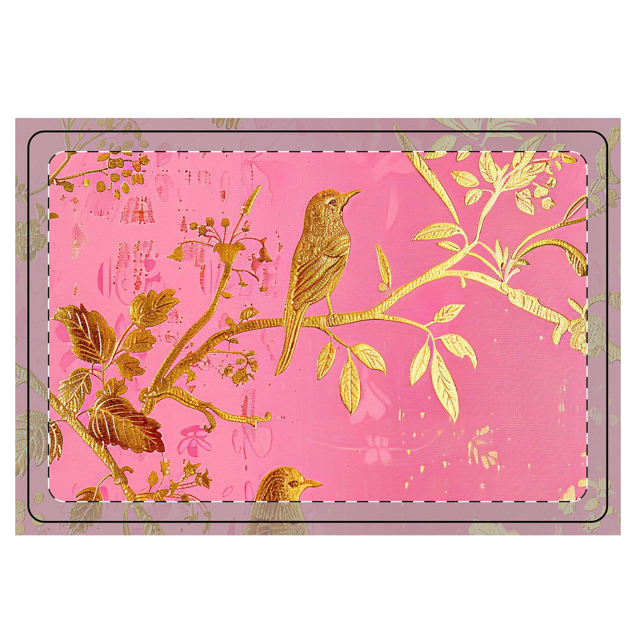 Golden Botanical Pink Dish Mat | Microfiber Kitchen Mat