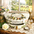Wildflower Jewelry Box with Mirror | Hand‑Decorated Floral Vanity Organizer | Cottage‑Style Gift