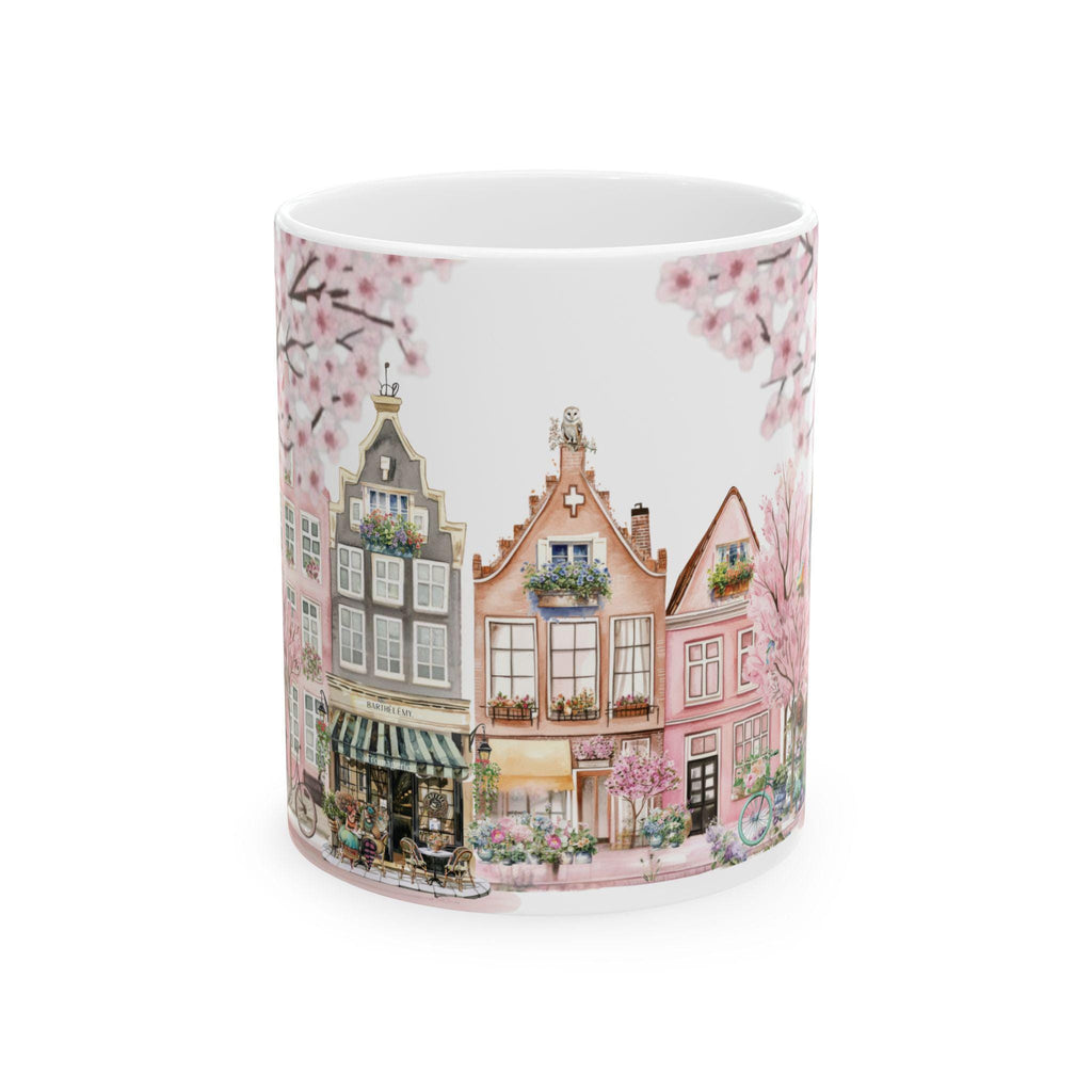 Painted Ladies Rowhouse Floral Coffee Cup Mug | Spring Tea & Coffee Lover