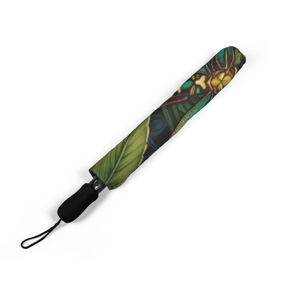 Dragonfly Umbrella - Botanical Garden Design, Compact Umbrella for Travel