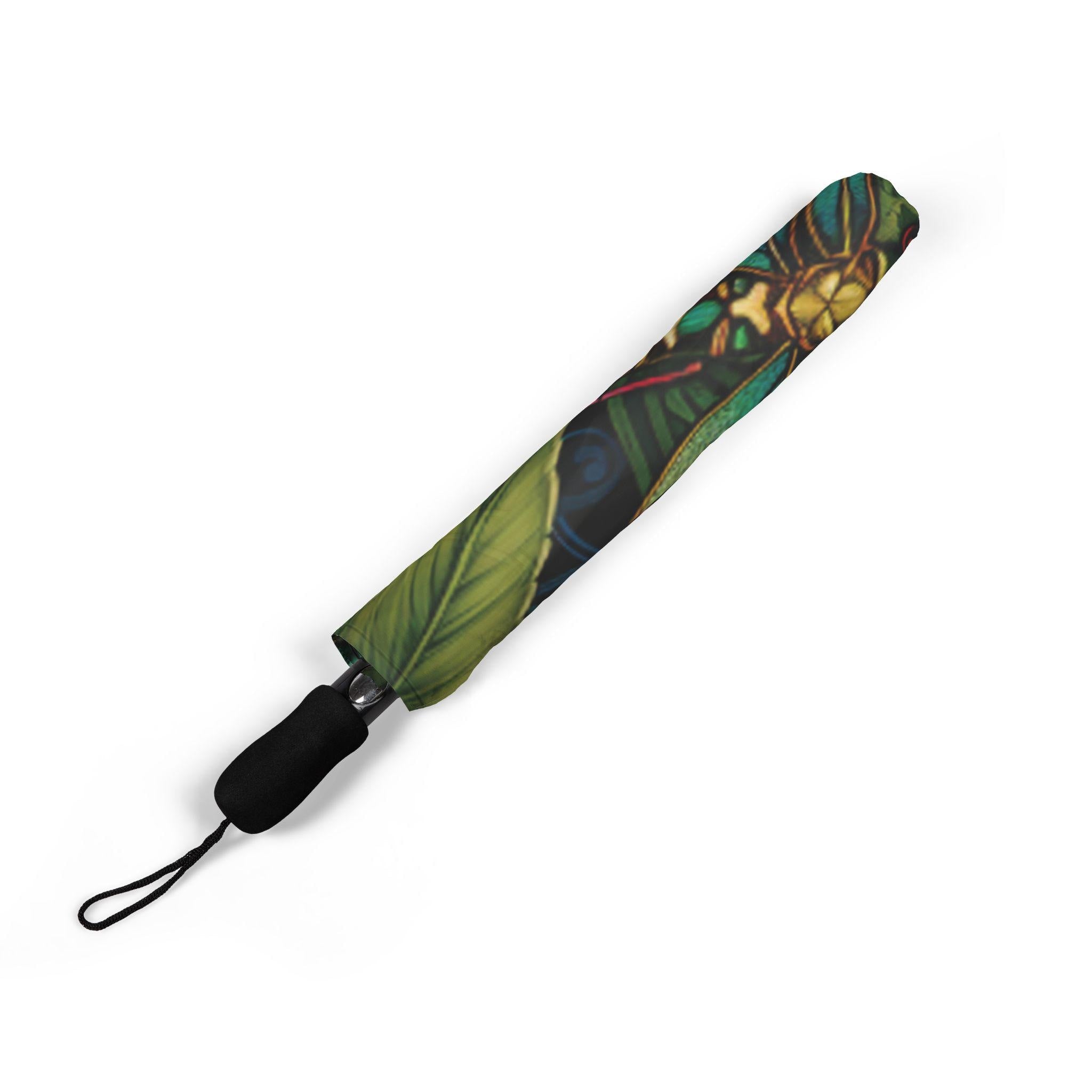 Dragonfly Umbrella - Botanical Garden Design, Compact Umbrella for Travel