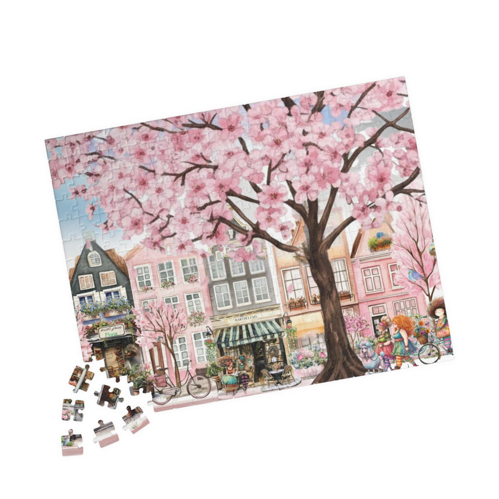 Row House Neighbors Puzzle 520 Piece | Neighborhood Jigsaw Puzzle