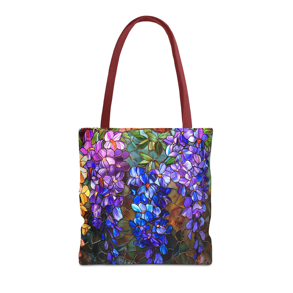 Bold Wisteria Tote Bag | Vibrant All-Over Floral Market Bag Gift for Gardener