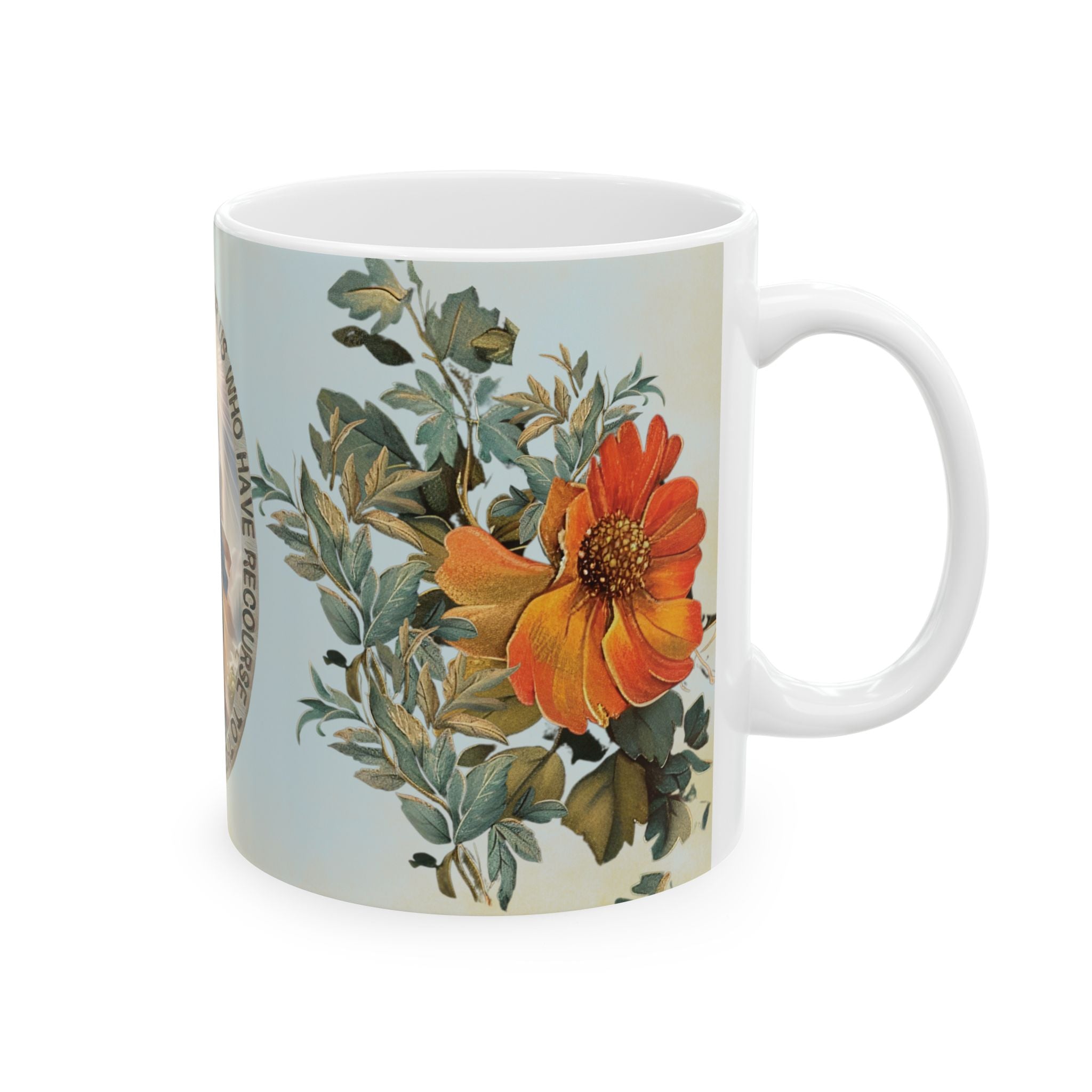 Morning Prayer Mug | Virgin Mary Teacup | Catholic Gift for Her | Religious Coffee Cup | Lightkeeper Atelier