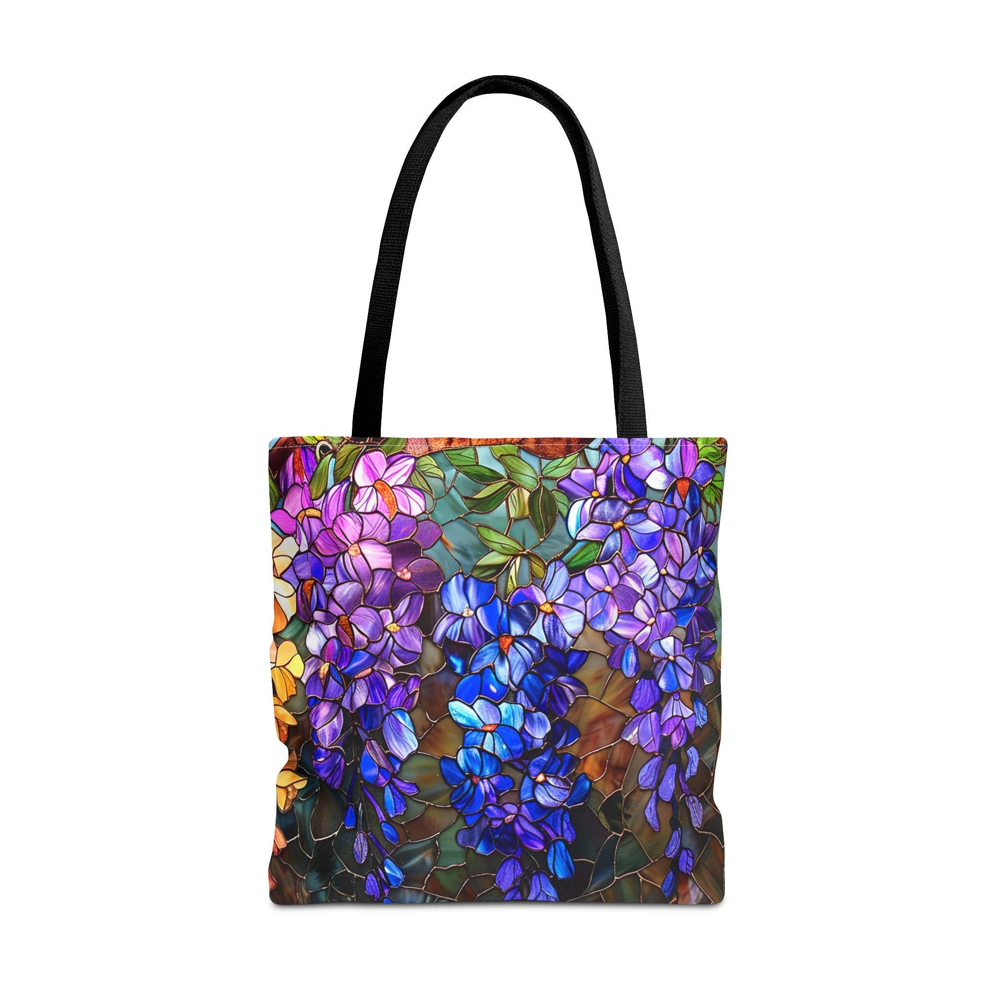 Bold Wisteria Tote Bag | Vibrant All-Over Floral Market Bag Gift for Gardener