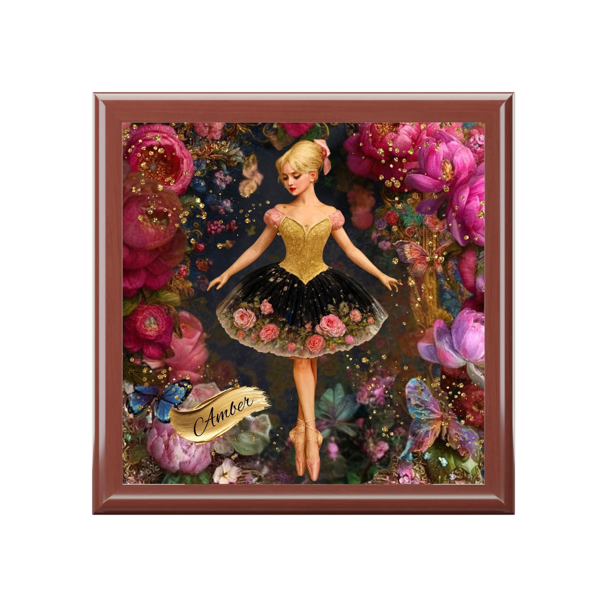 Personalized Ballerina Keepsake Jewelry Box