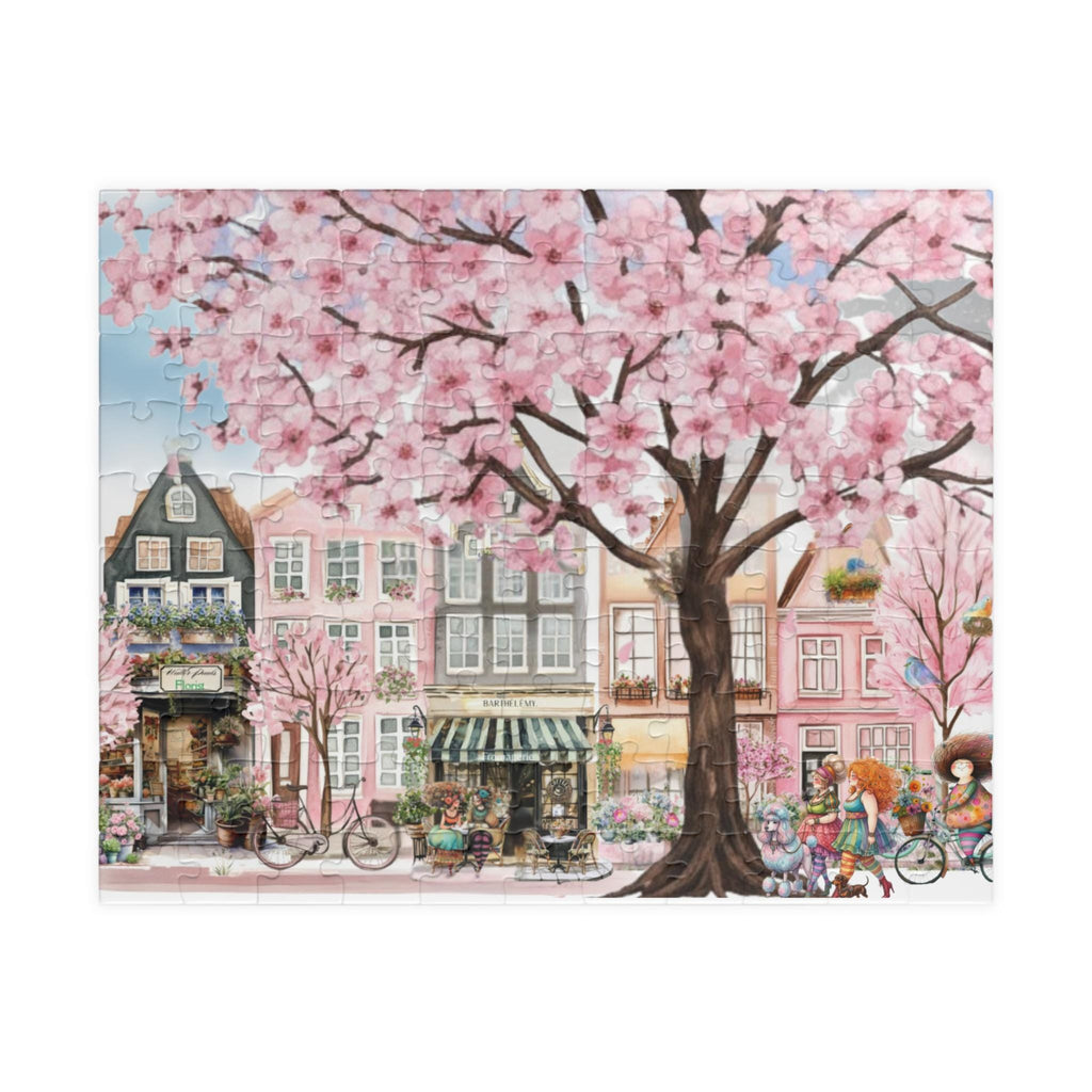 Row House Neighbors Puzzle 520 Piece | Neighborhood Jigsaw Puzzle