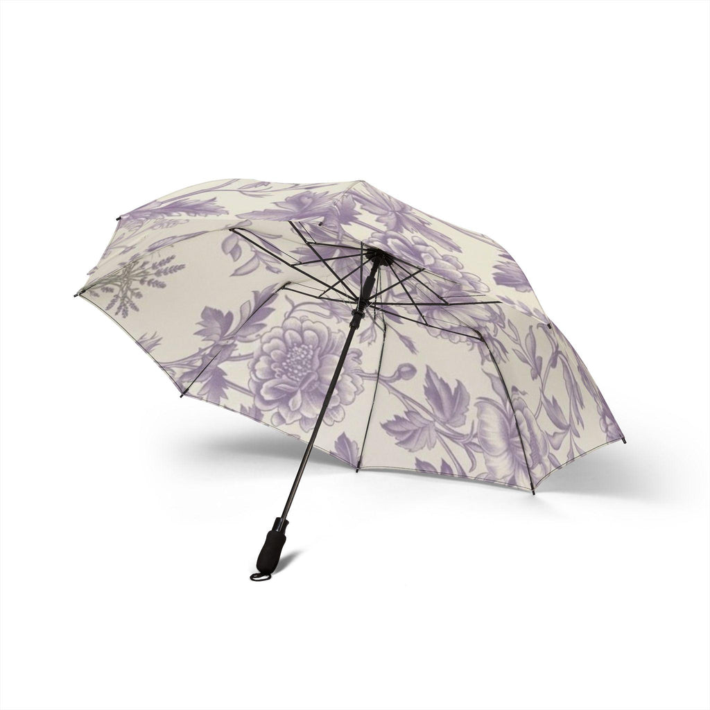 Victorian Lavender Toile Umbrella | Semi-Automatic Foldable Umbrella