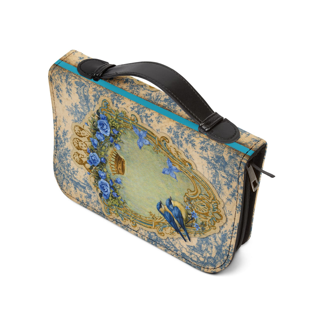 Daily Devotions Toile Bible Cover | Zippered Missal Cover with Handle