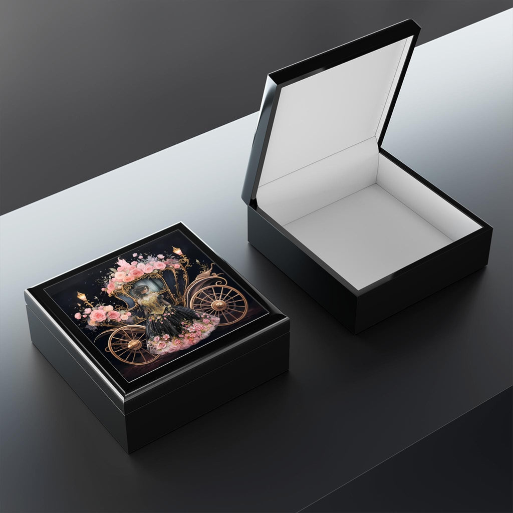 Victorian Carriage Jewelry Box | Floral Princess Keepsake Trinket Chest