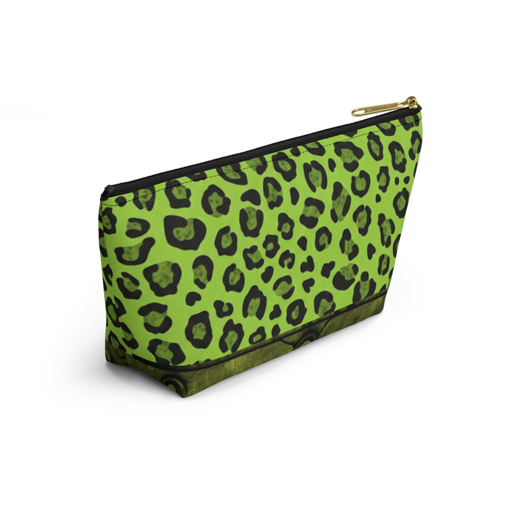 Acid Green Leopard Print Pouch • Bold Zipper Bag