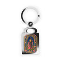 Templar Knight Rectangle Photo Keyring | Medieval Religious Keychain