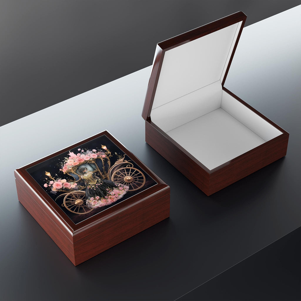 Victorian Carriage Jewelry Box | Floral Princess Keepsake Trinket Chest