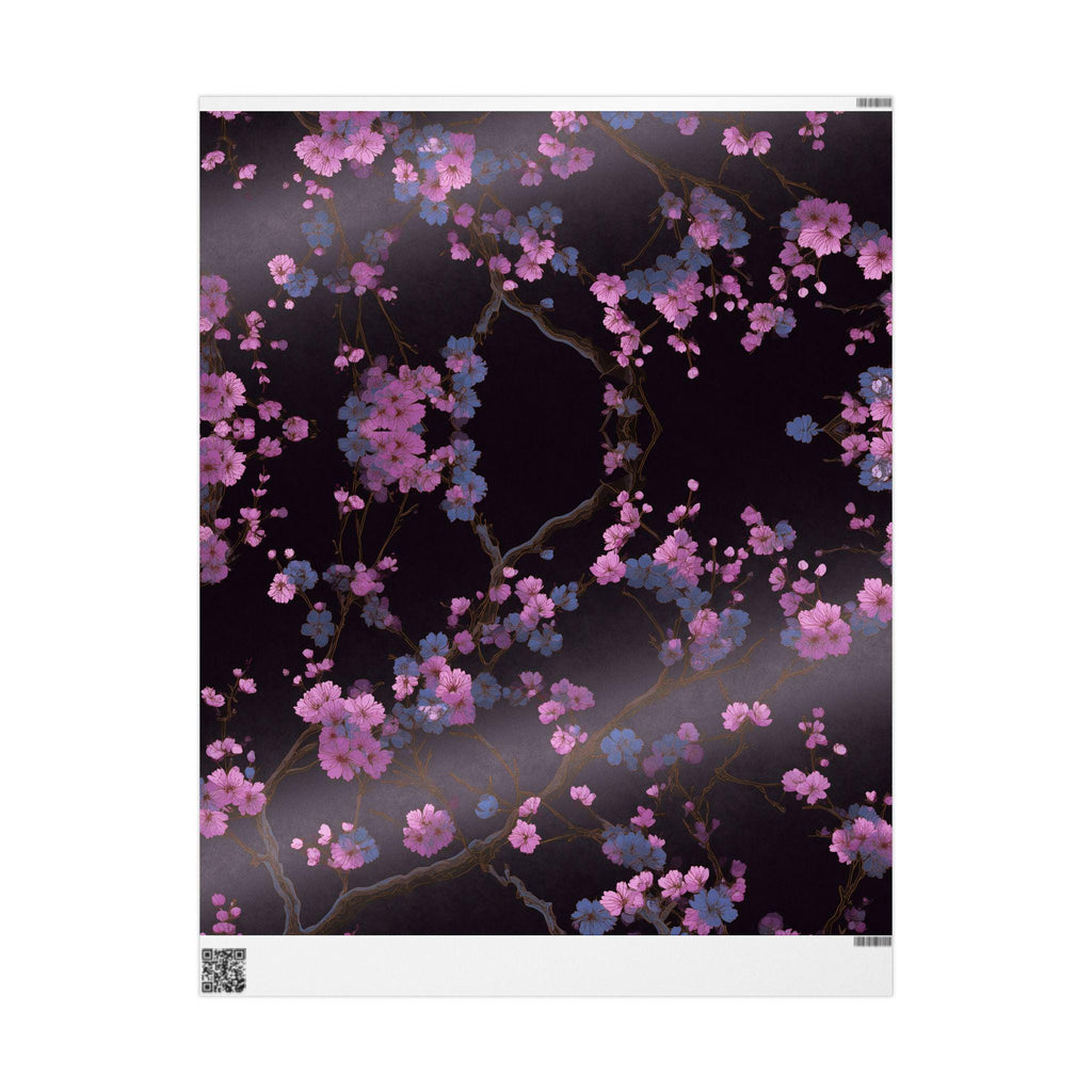 Pink Cherry Blossom Pattern Wrapping Paper | Sakura Trees Floral Gift Wrap