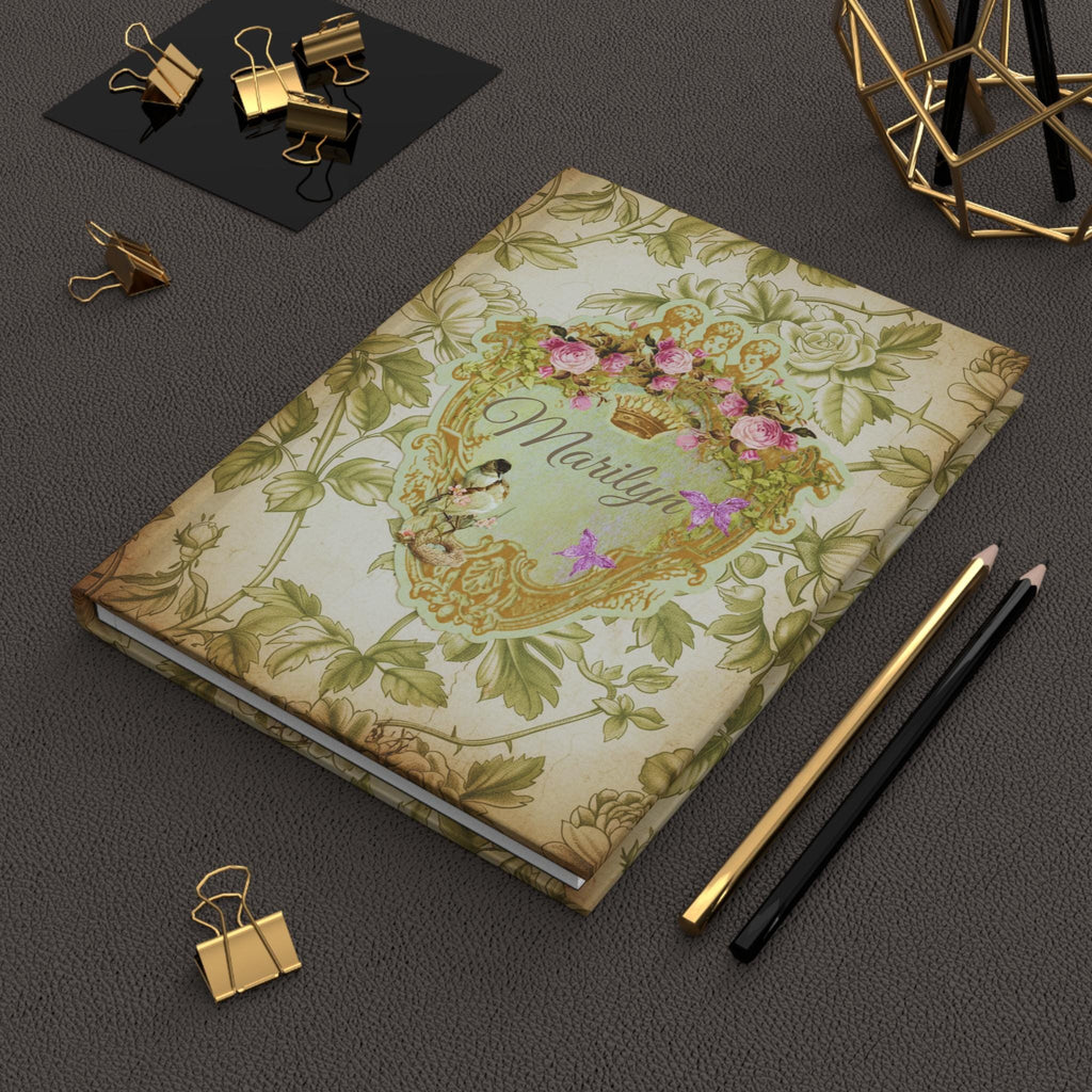 VictorianVintage ToileJourn al | Hardcover Personalized Name Notebook