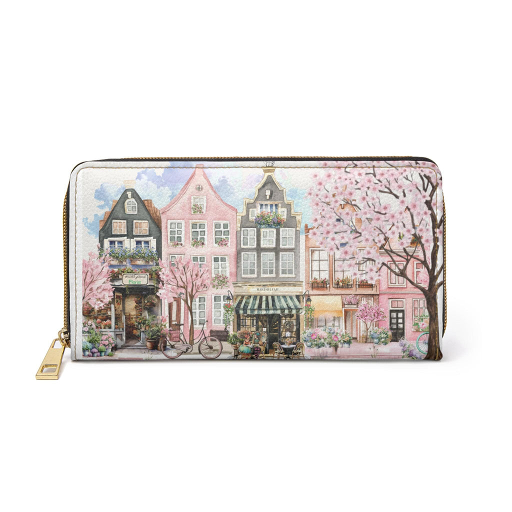 San Francisco Painted Ladies Zipper Wallet Victorian Row House Clutch