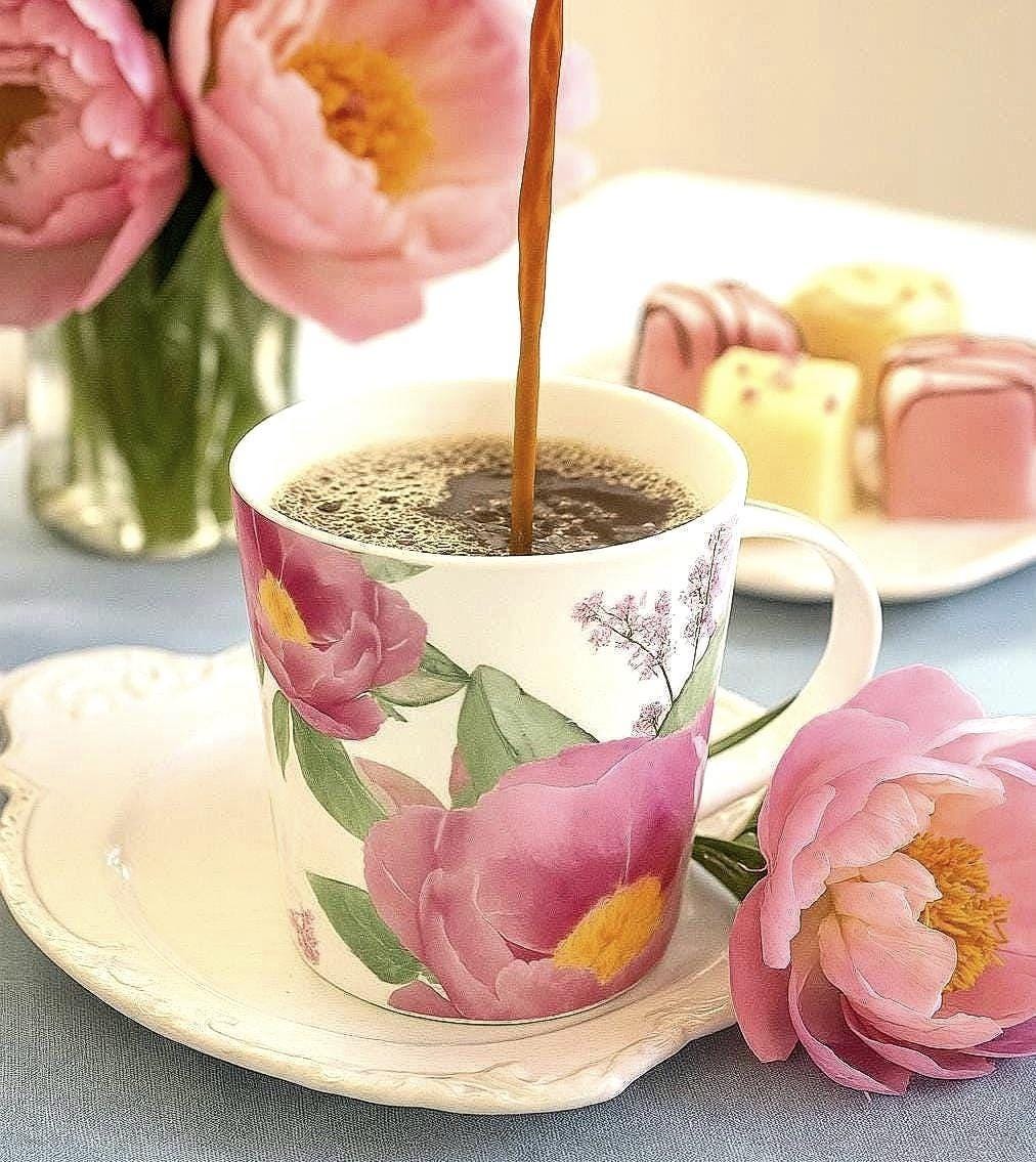 Pink Peony Mug and Gift Box Set – Floral Coffee Cup Gift