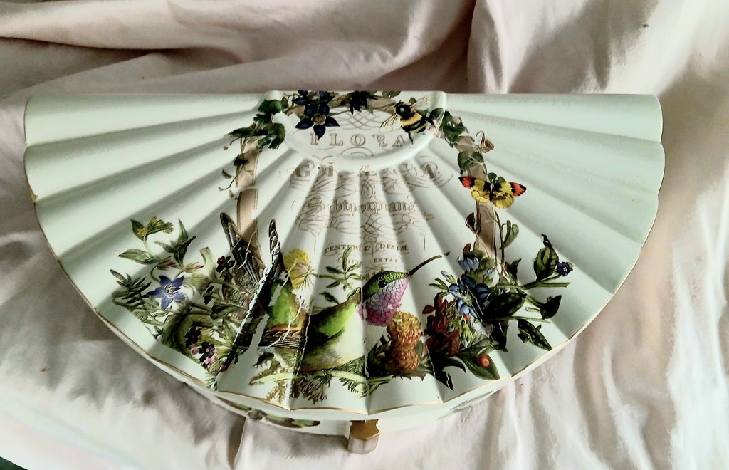 Wildflower Jewelry Box with Mirror | Hand‑Decorated Floral Vanity Organizer | Cottage‑Style Gift
