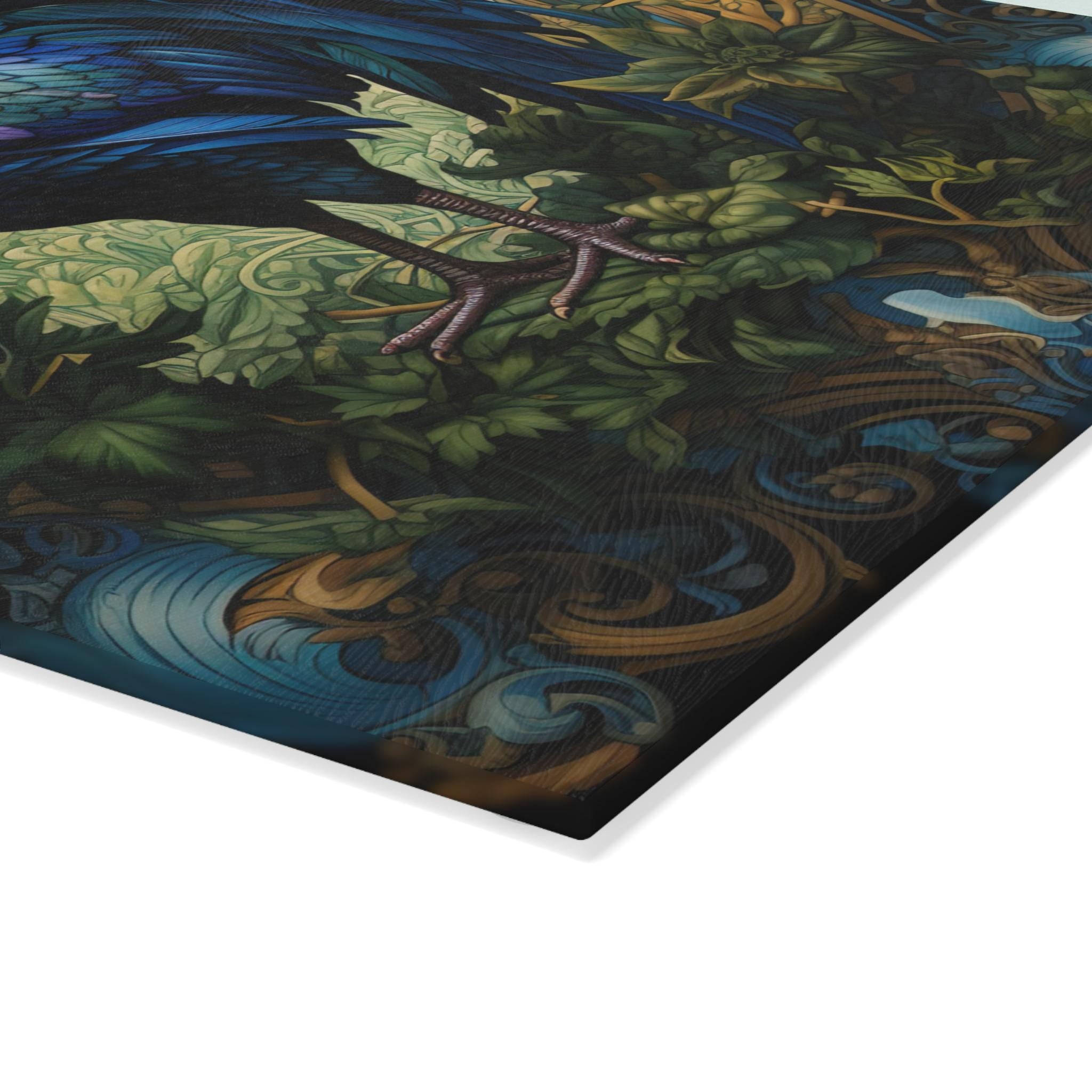 French Rooster Glass Cutting Board: Farmhouse Kitchen Decor
