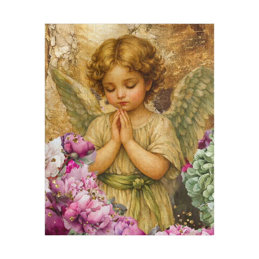Praying Angel Floral Puzzle Jigsaw Activity Christian Gift