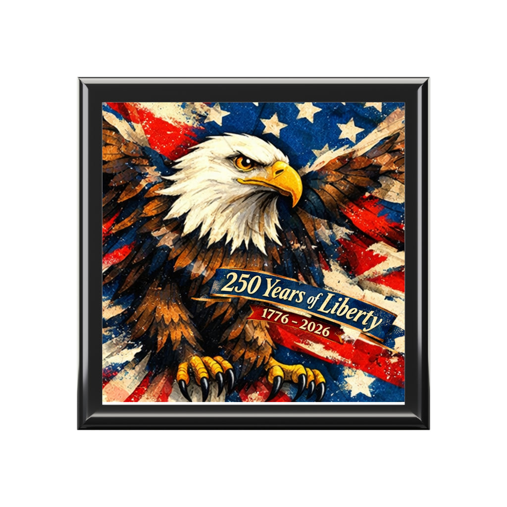 American 250th Anniversary Patriotic Keepsake Box | Veteran Jewelry Box Gift