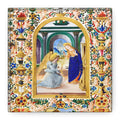 Annunciation Medieval Artwork Canvas Wall Art Matte Canvas, Mary & Gabriel Artwork Gift