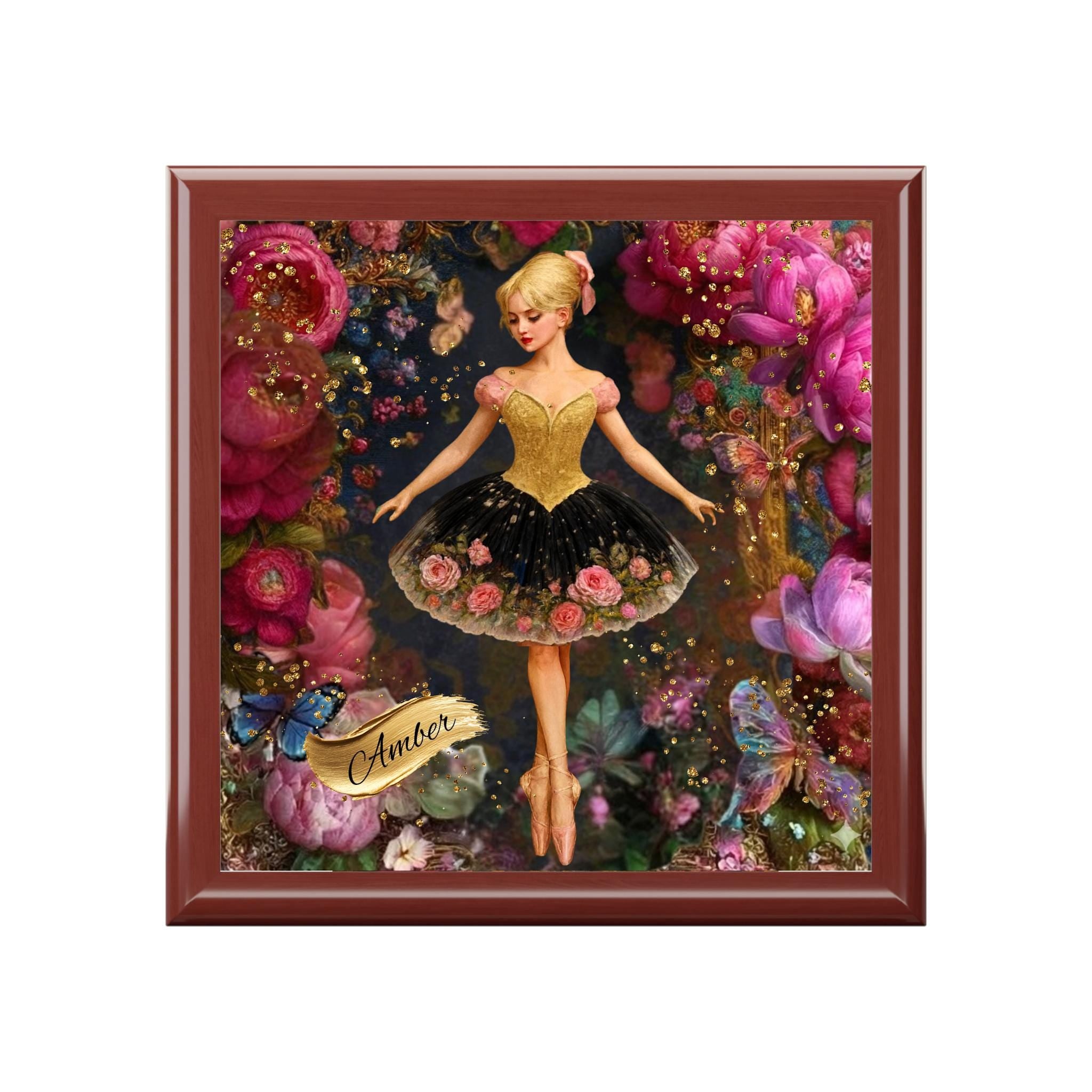 Personalized Ballerina Keepsake Jewelry Box
