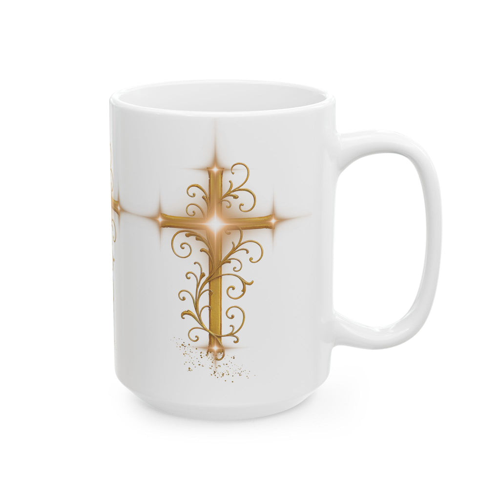 Faith-Inspired Ceramic Mug, Cross Design, Perfect for Gift Giving, Christian Decor, Inspirational Coffee Mug, Religious Beverages, [...]