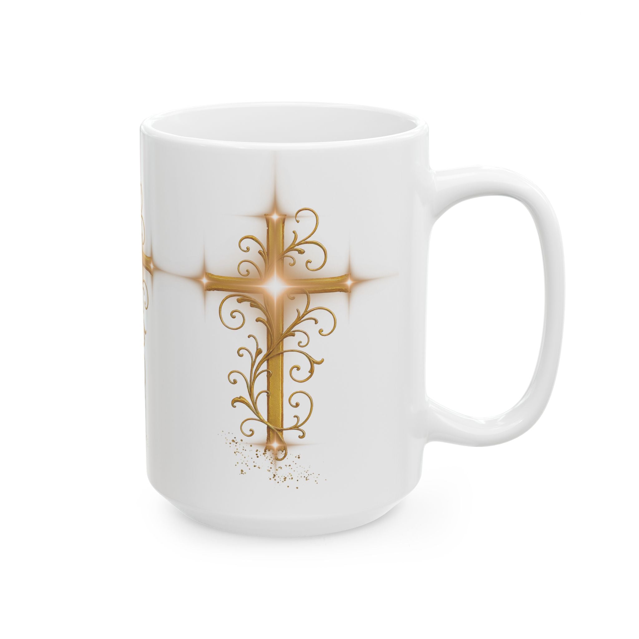 Faith-Inspired Ceramic Mug, Cross Design, Perfect for Gift Giving, Christian Decor, Inspirational Coffee Mug, Religious Beverages, [...]