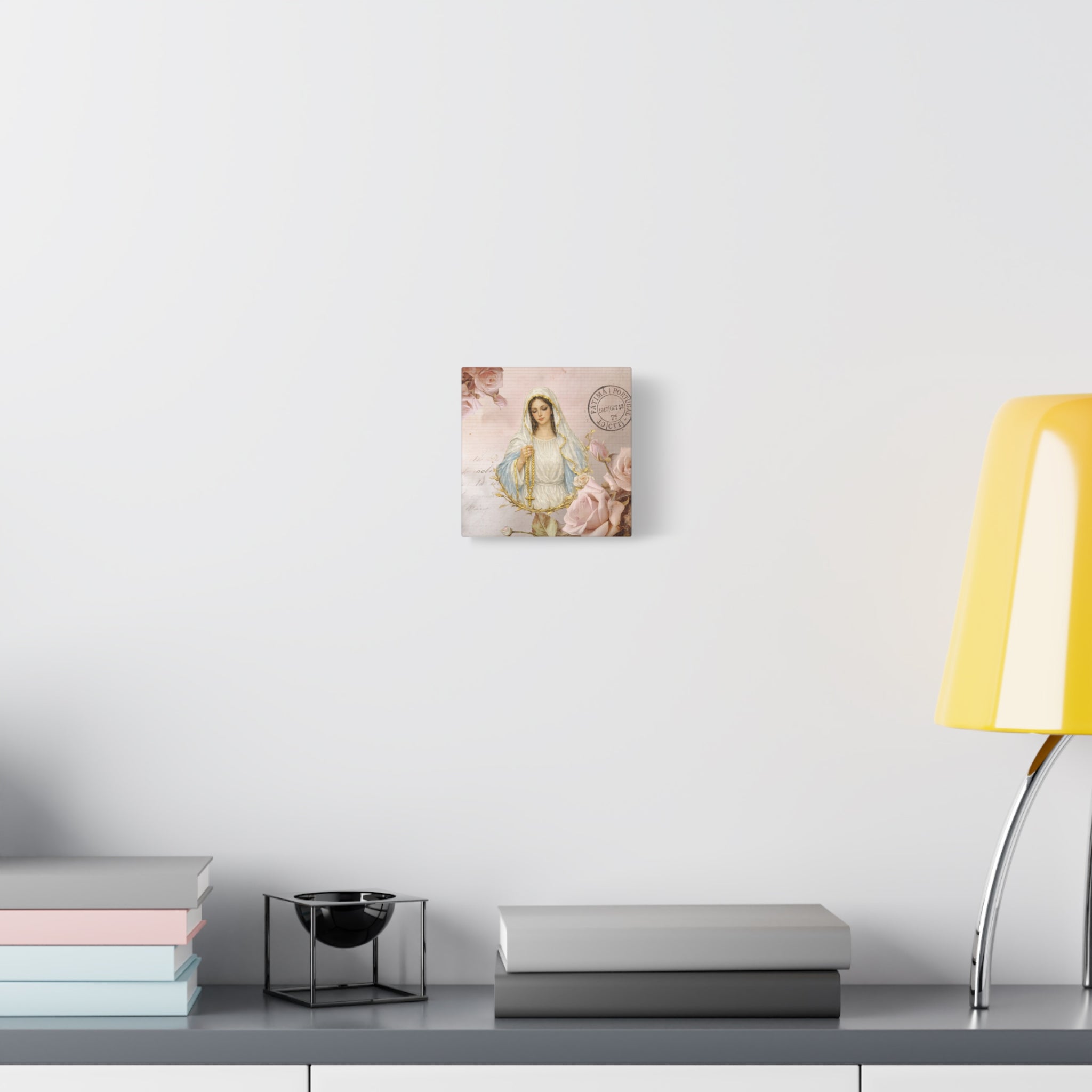 Our Lady of the Rosary Vintage Canvas Wall Hanging Matte Canvas, Stretched 1.25"